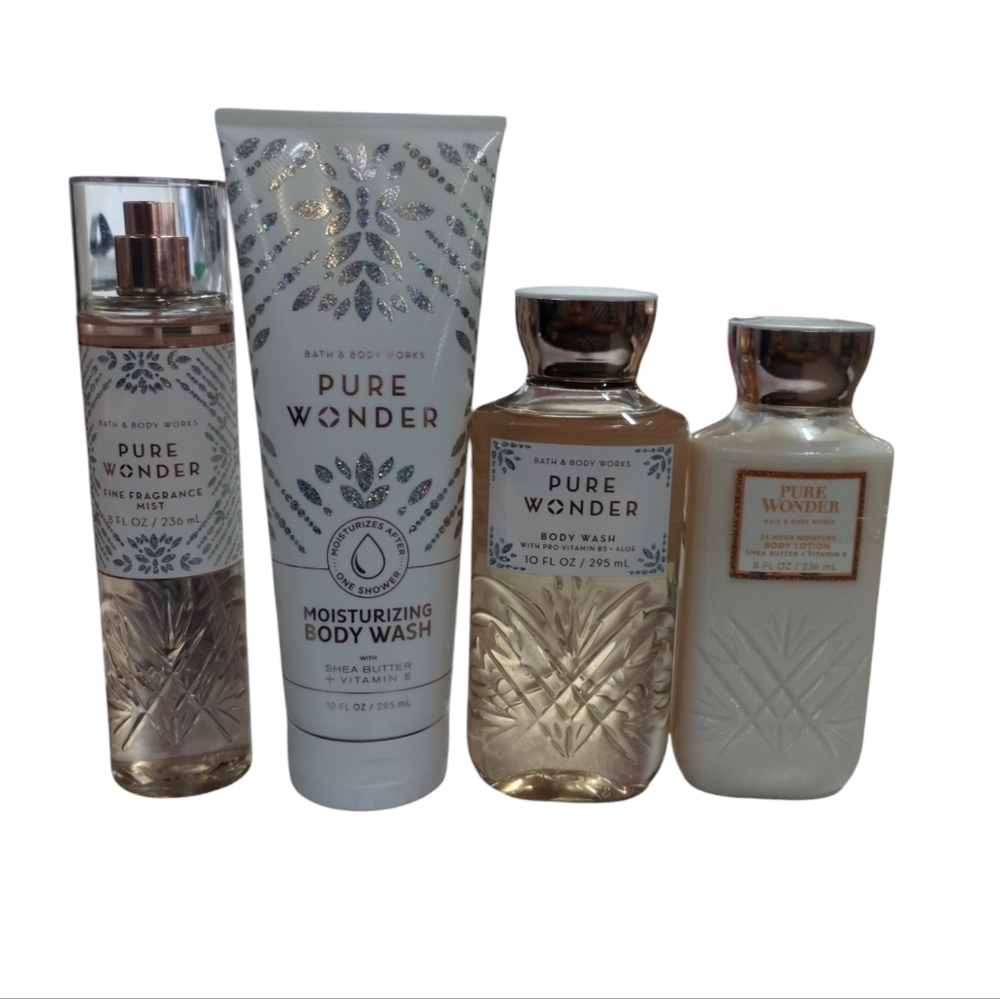 Bath and Body Works Women's Pure Wonder 4pcs Bundle Discontinued Rare‎